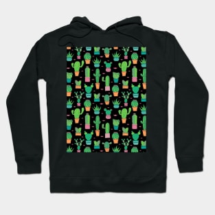 Bold Cactus and Succulents Pattern Hoodie